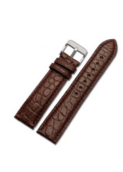 For any wristband luxury genuine crocodile leather watchband 18mm 19mm 20mm 21mm 22mm black brown straps