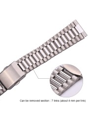 Women's stainless steel watch band, silver and gold watch band, 12mm, 14mm, 16mm, 18mm, 20mm, with buckle