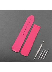 Women Silicone Strap 15mm x 21mm For Hublot Watch Strap Rubber Strap Waterproof Sport Watch Accessories