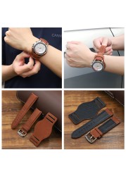 Genuine Leather Watchband 18mm 20mm 22mm Replacement Soft Watch Strap Coffee Black Brown Men Wrist Bracelets Sport Watches