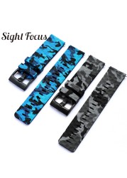 24mm Quick Release Watch Bands for Suunto 7 Spartan Sports Camouflage Silicone Watch Strap, Suunto 9, Traverse, D5 Diving Watches