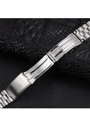 Stainless Steel Watch Band 19mm 20mm Strap Wristband Watch Strap Depolyment Watch Buckle Replacement Wrist Strap For Seiko