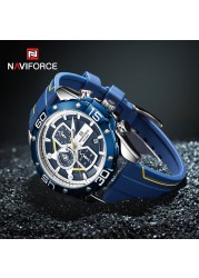 NAVIFORCE Sports Watches Men Luxury Brand Military Silicone Wrist Watch Man Fashion Watch Quartz Chronograph Wristwatch