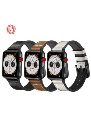 ShengOne Leather And Soft Silicone Fashion Band For Apple Watch 7 6 SE 5 4 45 44 42mm Replacement Watchband Bracelet 41 40 38