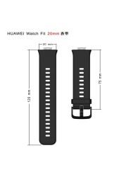 Print Silicone Strap For Huawei Watch Fit Smart Watches Soft Sports Waterproof Wristband Watchband Bracelet Accessories