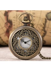 2022 Hot Selling Personality Vintage Hollow Out Men's Quartz Pocket Watch Precious Pattern Souvenir Collection Present Watches