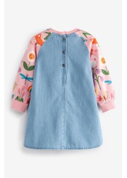 Rainbow Raglan Denim Dress (3mths-7yrs)