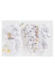 3 Pack Delicate Appliqué Baby Sleepsuits (0-2yrs)