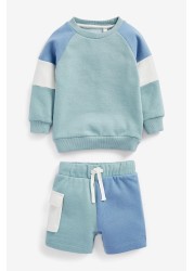 Colourblock Jersey Sweatshirt & Short Set (3mths-7yrs)