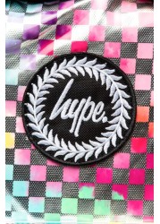 Hype. Unisex Pink Rainbow Check Crest Backpack