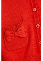 Bow Pocket School Cardigan (3-16yrs)