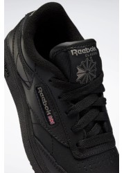 حذاء رياضي أسود لمرحلة ما قبل المدرسة من Reebok Club C