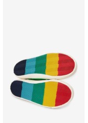 Little Bird Multicoloured Rainbow Canvas High Trainers