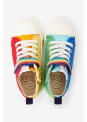 Little Bird Multicoloured Rainbow Canvas High Trainers