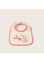 Disney Minnie Mouse Print Bib with Snap Button Closure - Set of 6