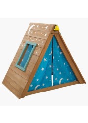 Kidkraft A-Frame Hideaway and Climber Playhouse Set