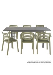 Moorea Aluminum Extendable Table GoodHome (900 x 750 mm)