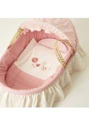 Cambrass Moses Basket with Frills and Canopy