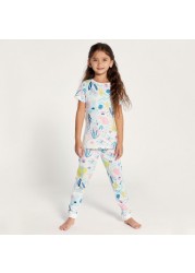 Juniors Printed Short Sleeve T-shirt and Pyjama Set - Set of 3