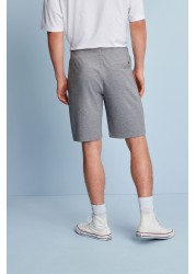 Zip Pocket Jersey Shorts Straight Fit