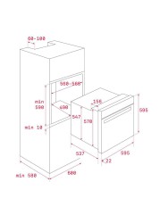 فرن كهربائي داخلي تيكا، HLB 860 (71 لتر، 3215 واط)