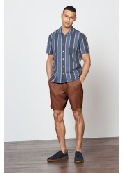 Elasticated Waist Linen Blend Shorts