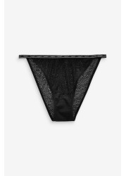 Logo Mesh Knickers 2 Pack Tanga