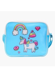 Eazy Kids Unicorn Print Bento Lunch Bag with Adjustable Strap