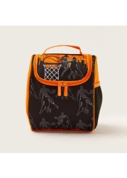 Juniors Basketball Print Trolley Backpack with Lunch Bag and Pencil Pouch - 18 inches