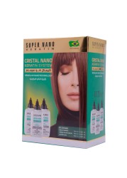 Super Nano Keratin Cristal Nano Brazilian Keratin Kit | 3x100 Ml