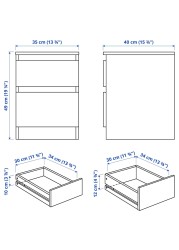 KULLEN Chest of 2 drawers