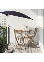 ASKHOLMEN Table f wall+2 fold chairs, outdoor