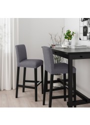 BERGMUND Bar stool with backrest