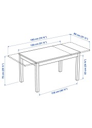 LANEBERG Extendable table