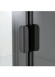 RUDSTA / VAXMYRA Glass-door cabinet with lighting