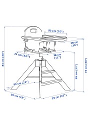 GRÅVAL Junior/highchair with tray