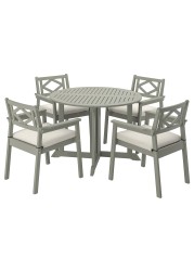 BONDHOLMEN Table+4 chairs w armrests, outdoor