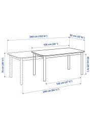 STRANDTORP / BERGMUND Table and 8 chairs