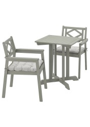 BONDHOLMEN Table+2 chairs w armrests, outdoor