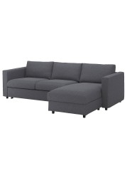 VIMLE Cover 3-seat sofa-bed w chaise lng