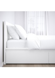 MALM Bed frame, high, w 2 storage boxes