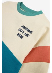 Colourblock Jersey Sweatshirt & Short Set (3mths-7yrs)