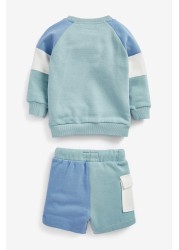 Colourblock Jersey Sweatshirt & Short Set (3mths-7yrs)