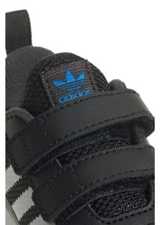 حذاء رياضي أسود Zx للأطفال الصغار من adidas Originals