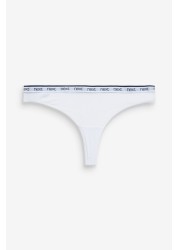 Cotton Rich Logo Knickers 4 Pack Thong