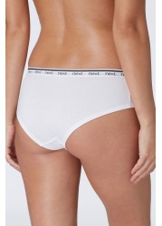 Cotton Rich Logo Knickers 4 Pack Short