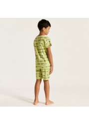 Juniors 4-Piece Printed T-shirt with Shorts and Pyjama Set