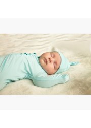 Anvi Baby Solid Knotted Sleepsuit and Beanie Set