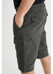 Premium Laundered Cargo Shorts Longer Length