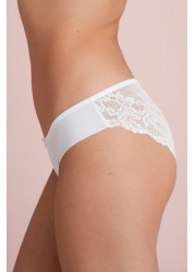 No VPL Lace Back Briefs 3 Pack Brazilian